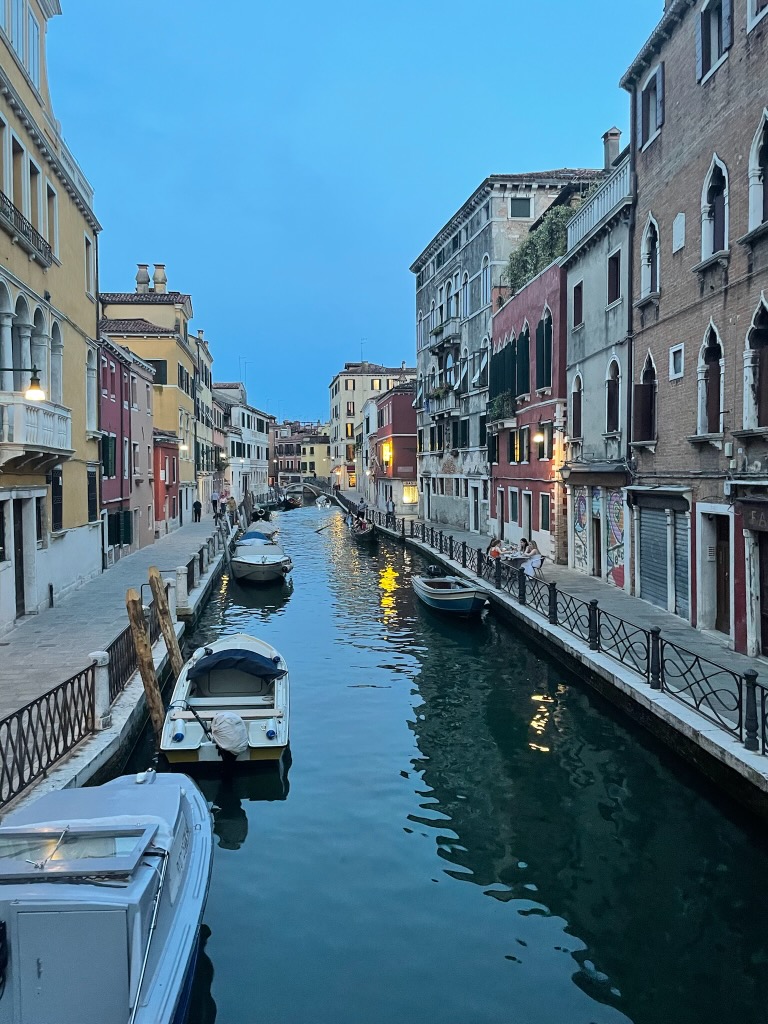 Looking From A Bridge At Dusk