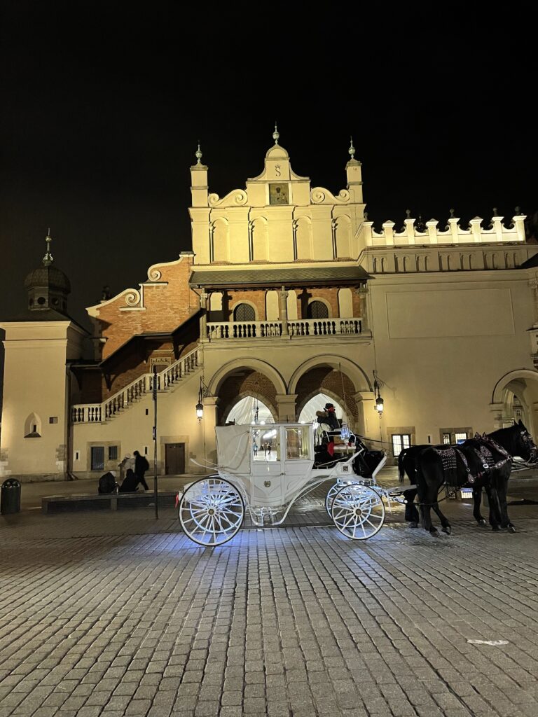 Horse drawn carriage in Rynek Główny