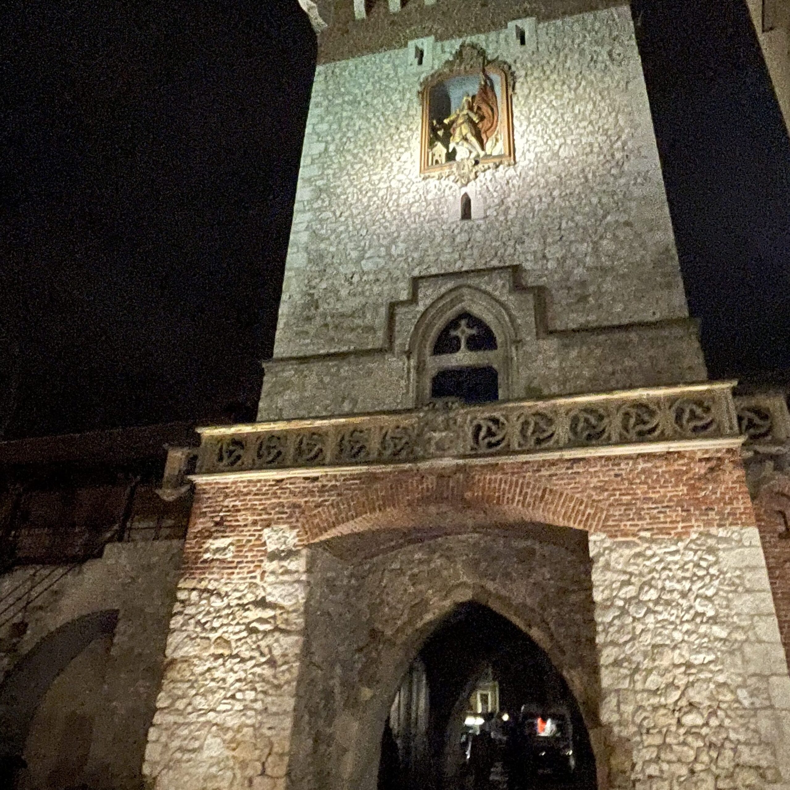 St. Florian's Gate at night