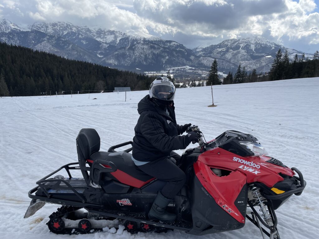 Me on a snowmobile