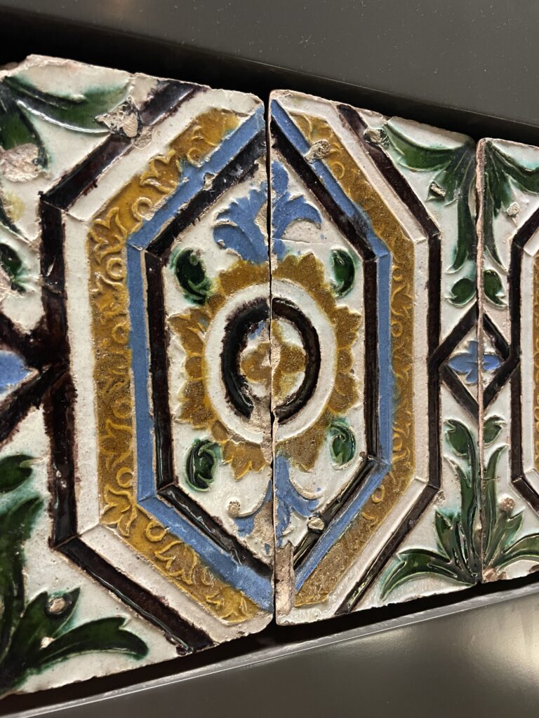 Close-up of tile work