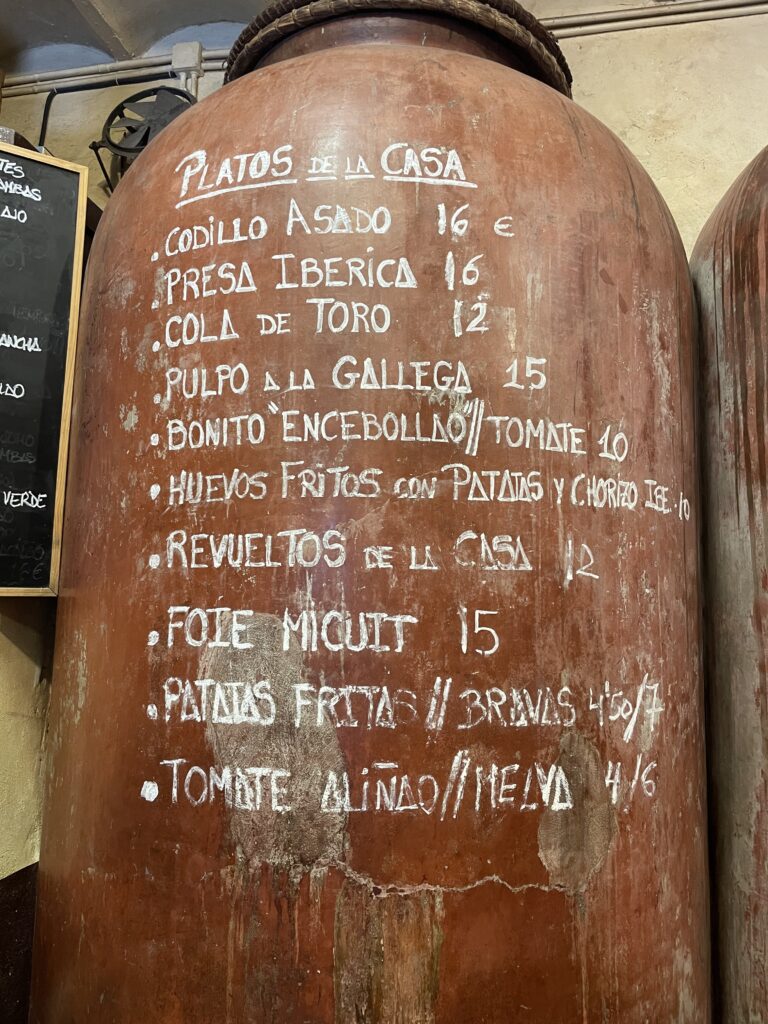 Casa Morales Menu 1